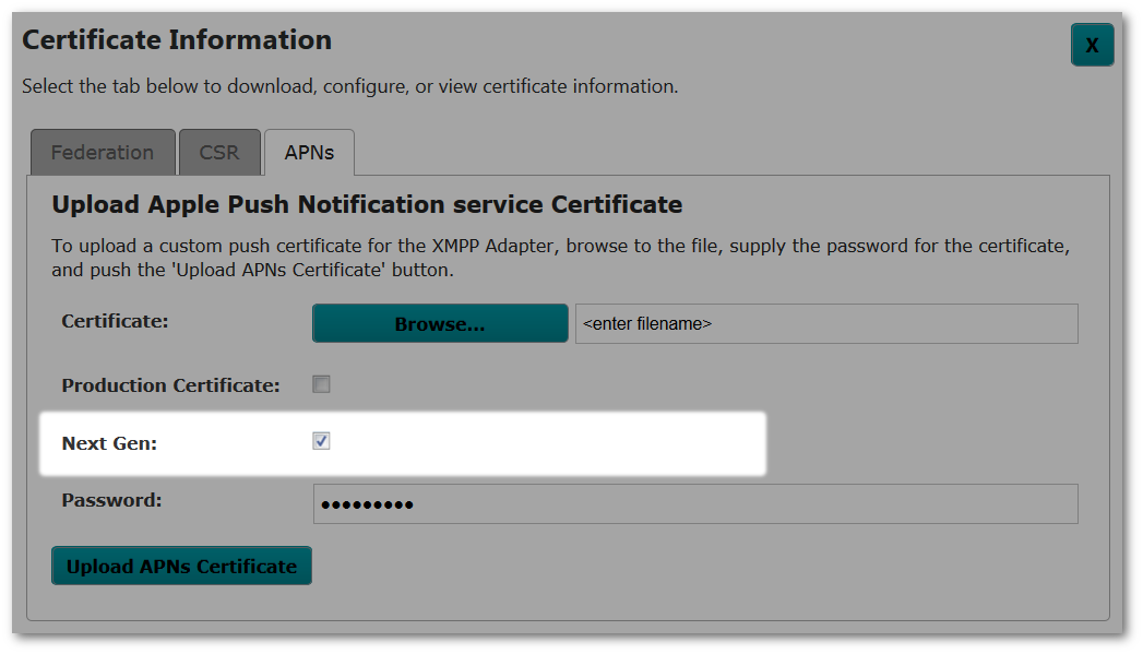 Uploading An Apns Certificate