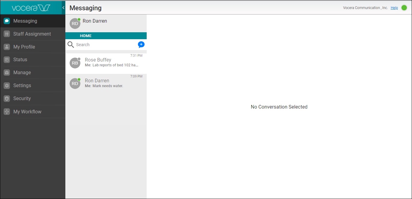 Logging Into the Vocera Platform  Console