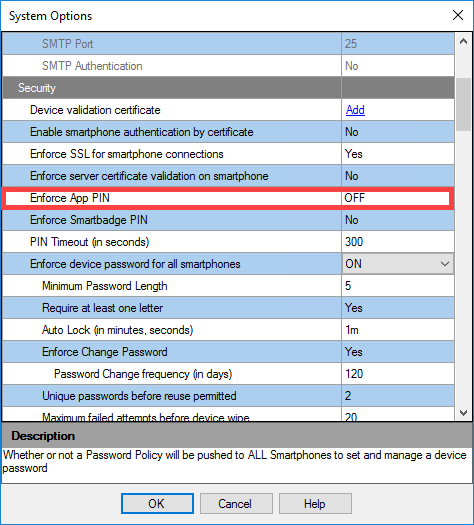 Enforcing Password and PIN Use