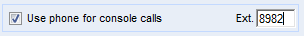 Use phone for console calls