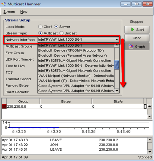 Setting up Multicast Hammer Tool