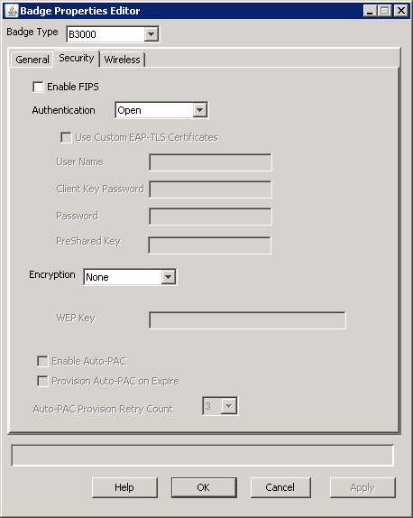 Security properties (B3000)