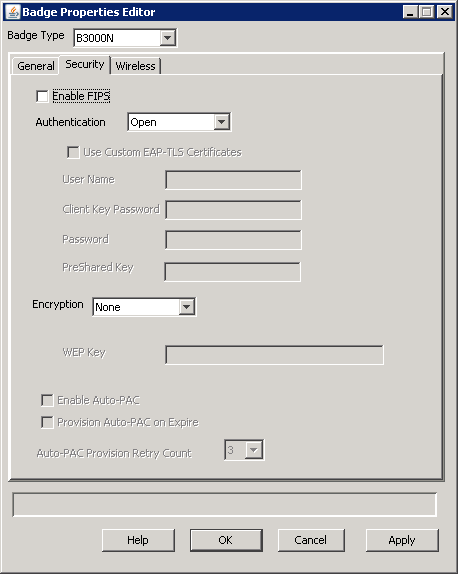 Security properties (B3000n)