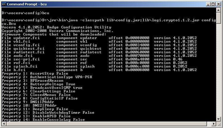 Badge Configuration Utility start-up