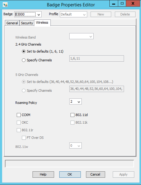 Wireless properties (B3000)